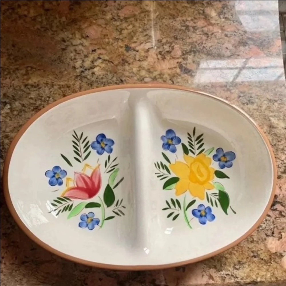 Vintage Stangl Divided Serving Dish Bowl Pottery American nj